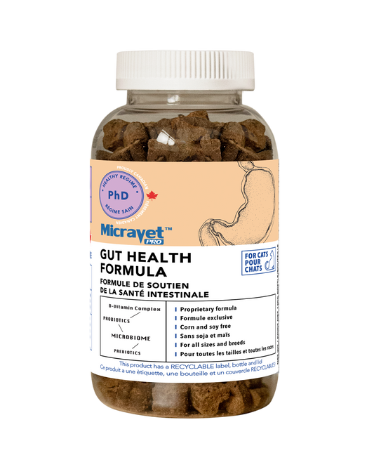 MicraVet™ Cat Gut Health Formula Soft Chews, Clinically Proven • Rapid Digestive Relief • Gentle Feline-Friendly Formula